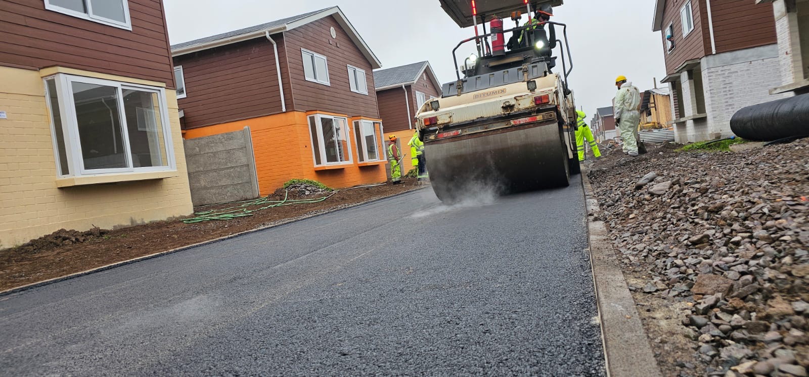 Compactación asfáltica rodillo